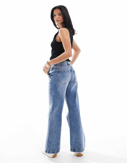 Petite  Flare Wide Leg Jean