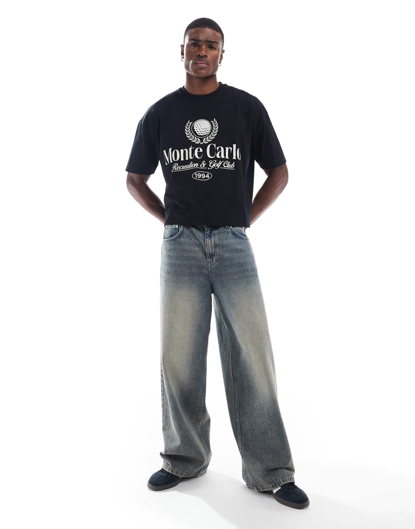 Boxy Oversized T-Shirt With Golf Front Print