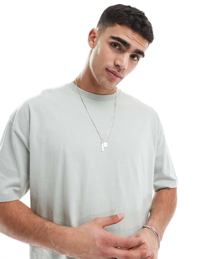 Boxy Oversized T-Shirt With Text Back Applique