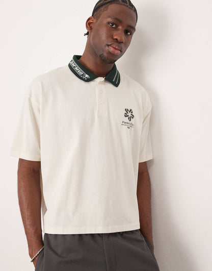 Boxy Oversized Polo With Sports Collar