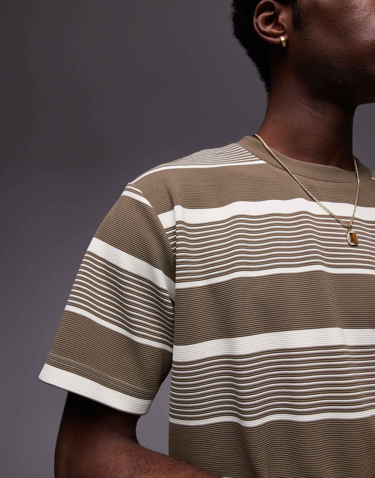 Premium Oversized Fit Stripe T-Shirt