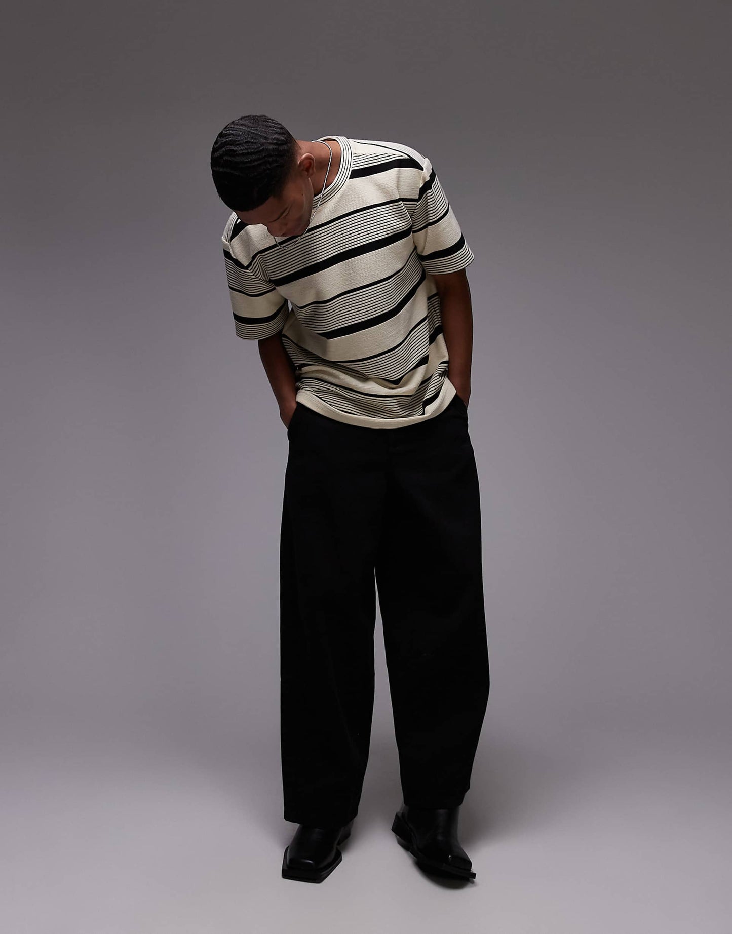 Premium Oversized Fit Stripe T-Shirt