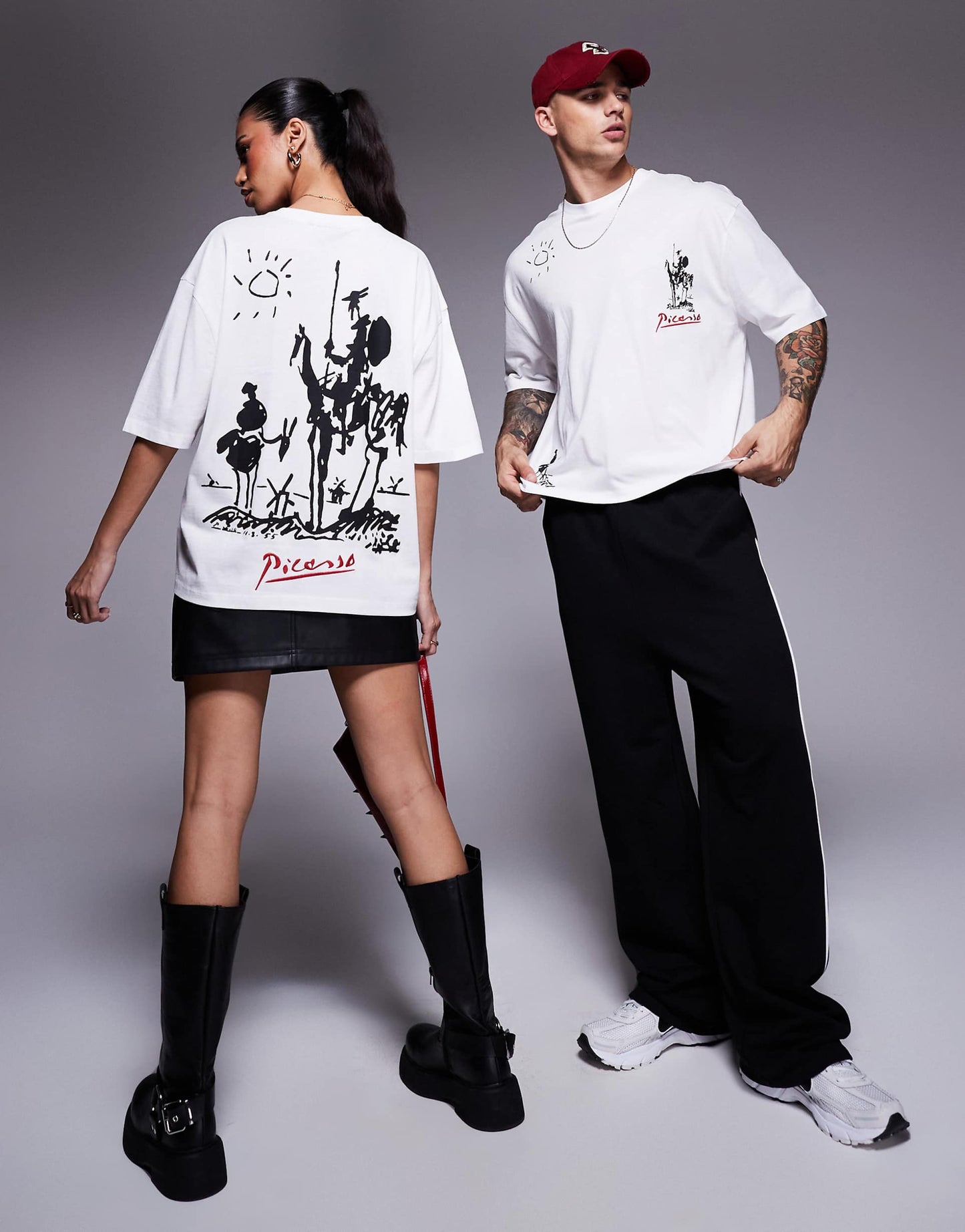 Unisex Boxy Oversized T-Shirt With Picasso Prints