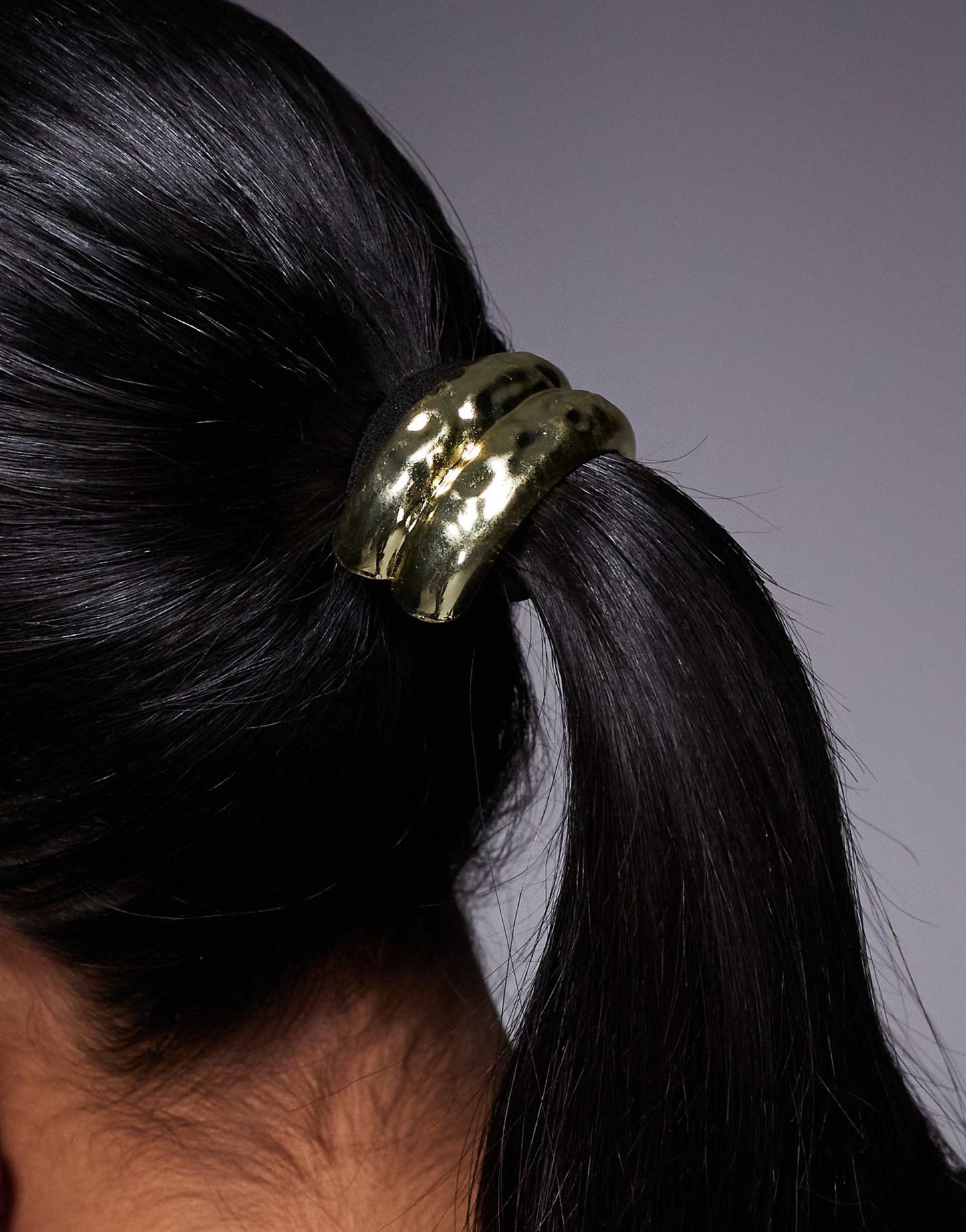 Hammered Metal Hair Tie