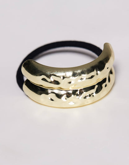 Hammered Metal Hair Tie