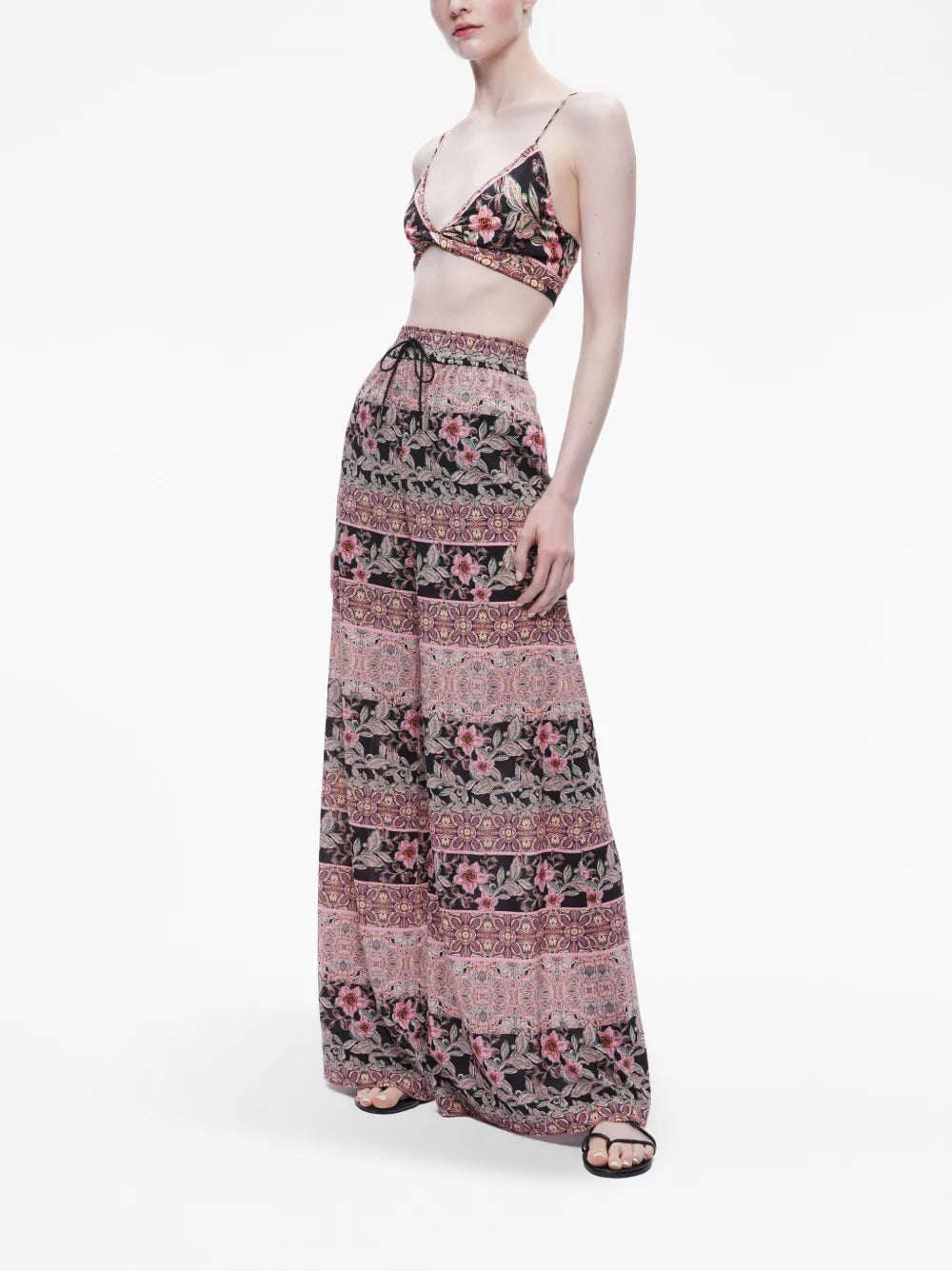 Tay Floral-Print Cropped Top