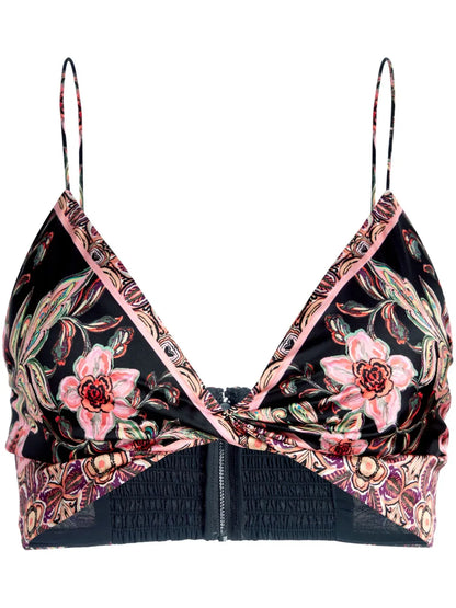 Tay Floral-Print Cropped Top