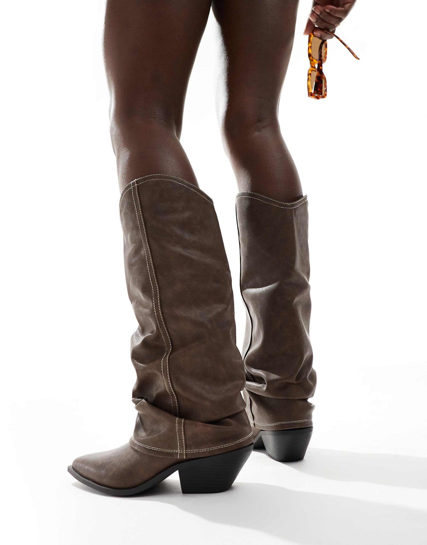 Lexus Slouchy Fold Over Western Boots
