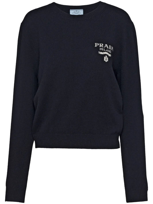 Logo-Intarsia Cashmere Jumper