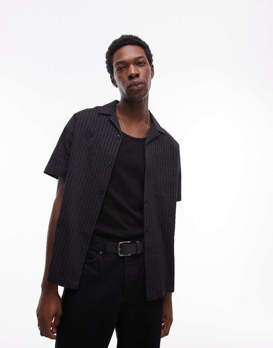Textured Stripe Shirt