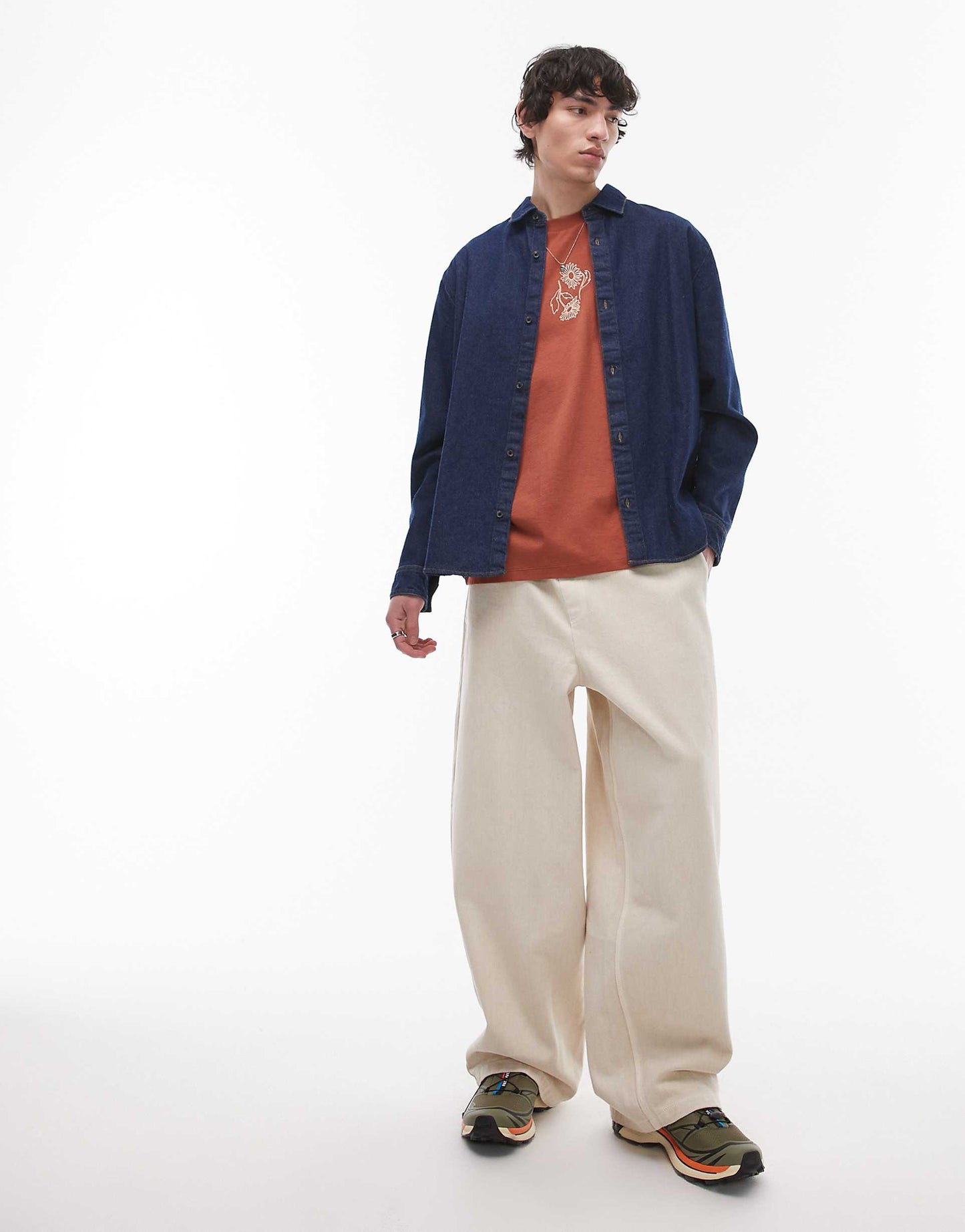 Long Sleeve Washed Canvas Overshirt