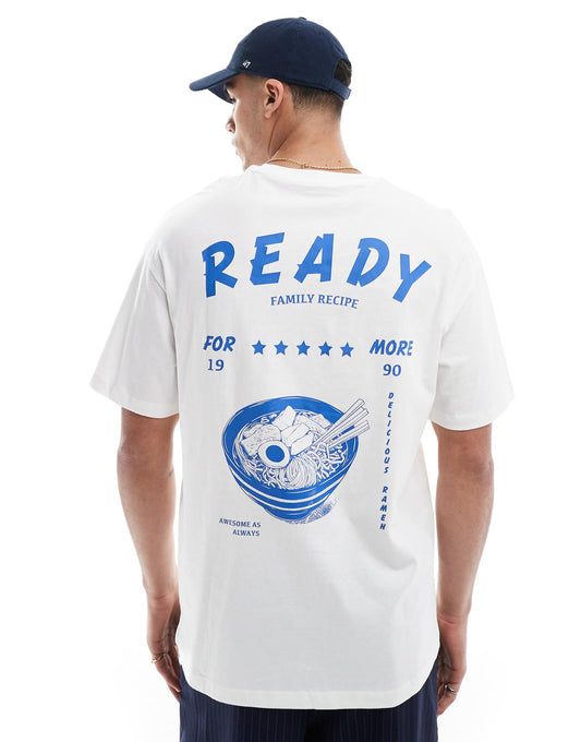 Super Oversized Ramen Back Print T-Shirt