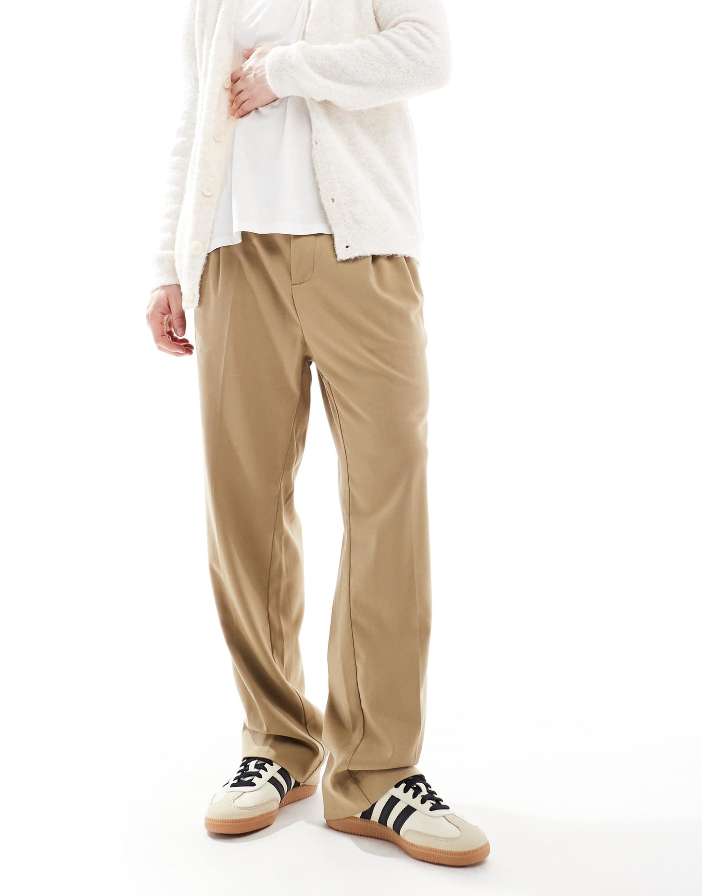 Wide Fit Pleat Front Smart Trouser
