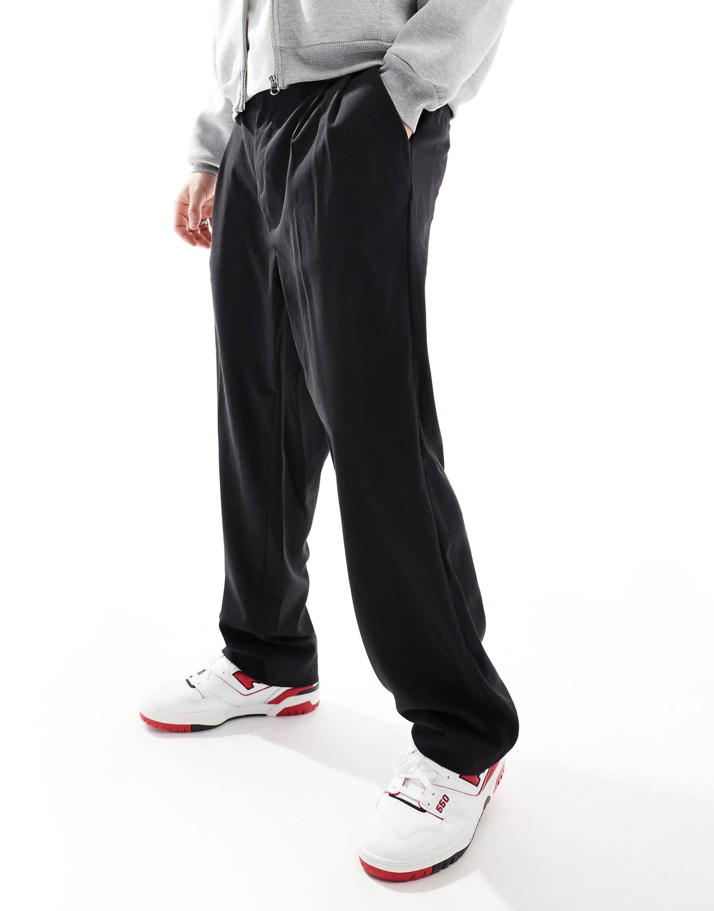 Wide Fit Pleat Front Smart Trouser
