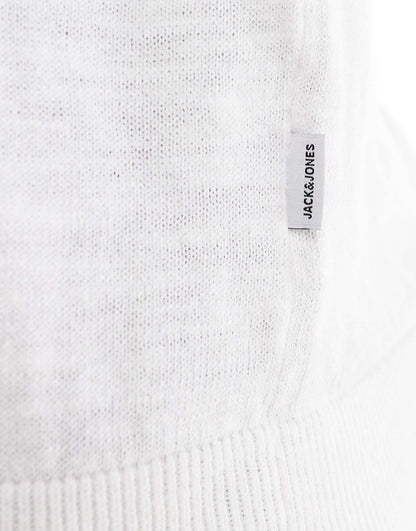 Slub Long Sleeved Knitted Polo