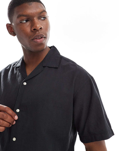 Revere Collar Linen Shirt