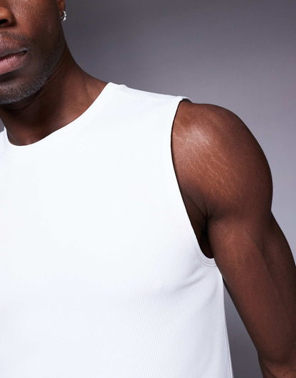 Slim Fit Active Rib 90S Training Tank