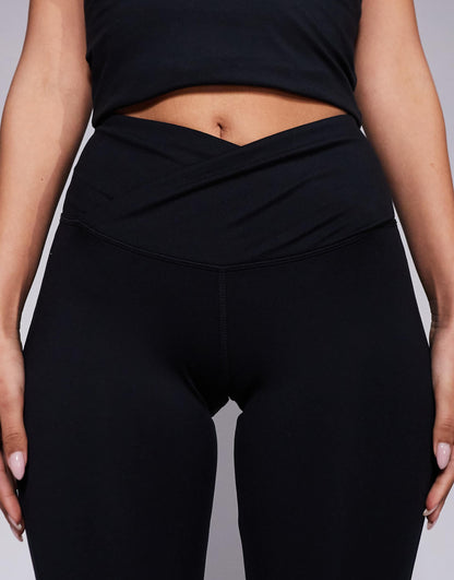 Soft Touch Slim Kick Legging With Wrap Waist