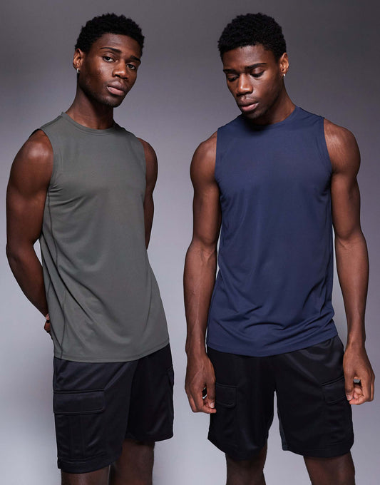 Icon Training Sleeveless Tank With Quick Dry 2 Pack
