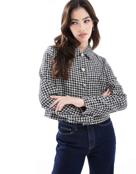 Cropped Boucle Jacket