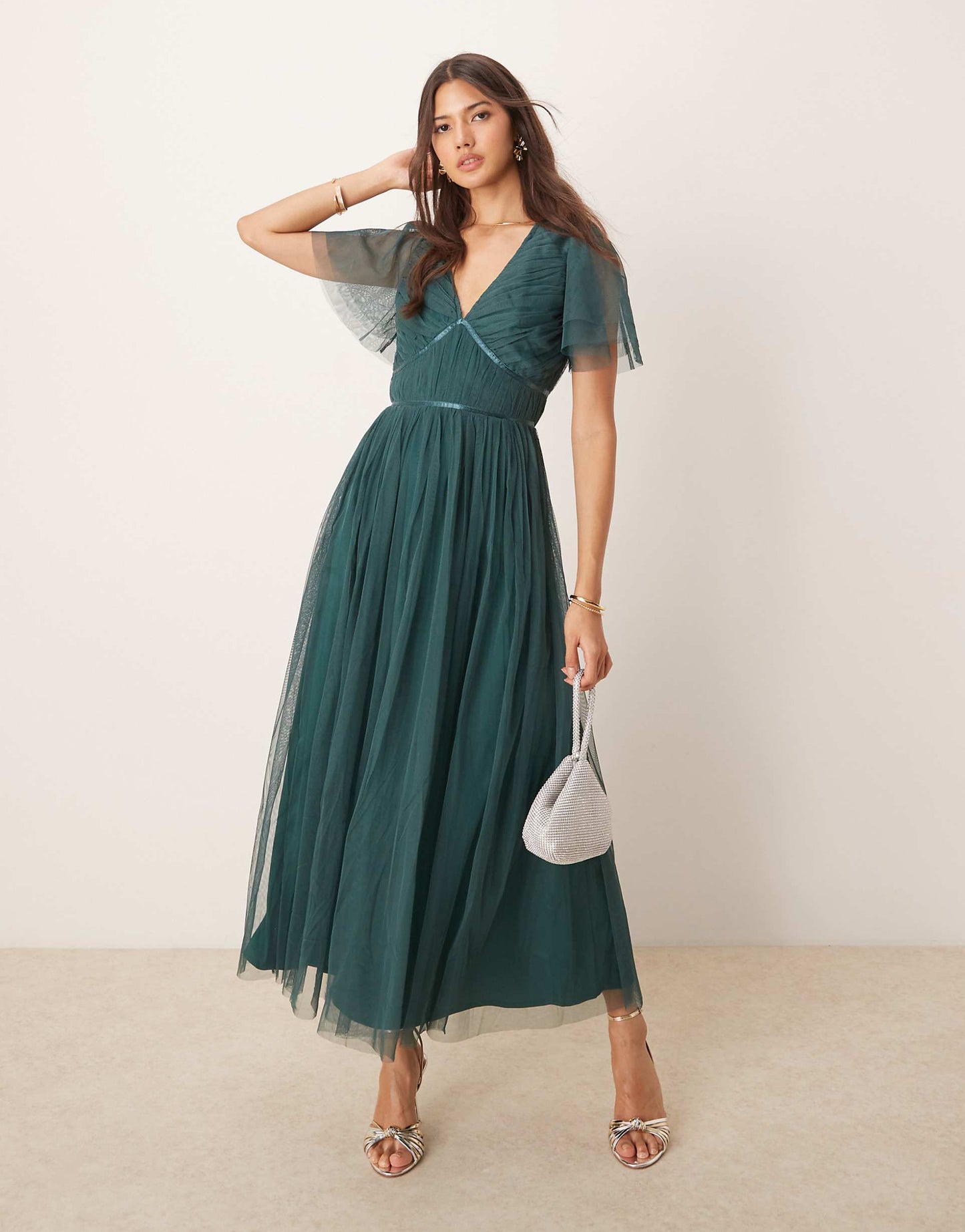 Ribbon Detail Bridesmaid Midi Dress