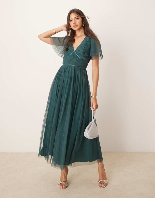 Ribbon Detail Bridesmaid Midi Dress