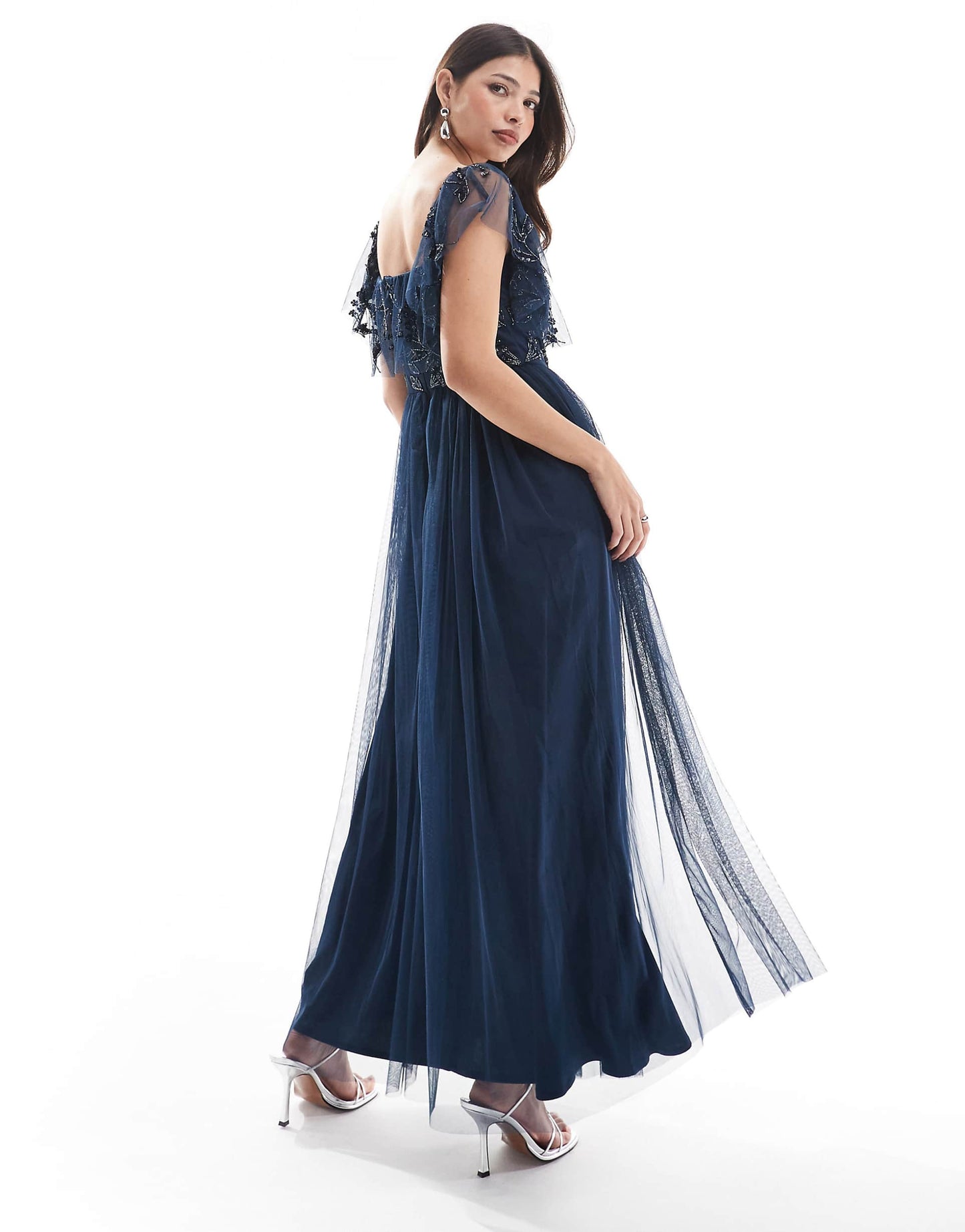 Maya Floral Embellished Bridesmaid Maxi Dress