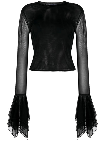 Semi-Sheer Tulle T-Shirt