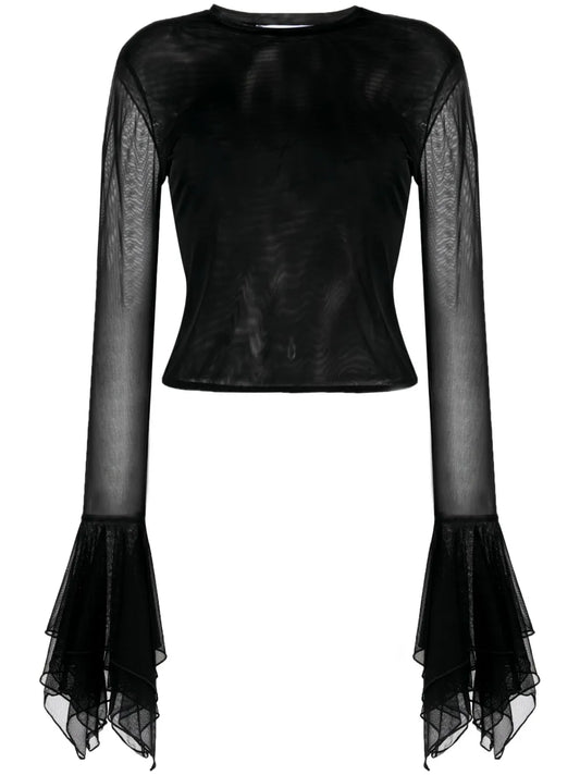 Semi-Sheer Tulle T-Shirt