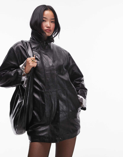 Capsule Oversized Leather Jacket