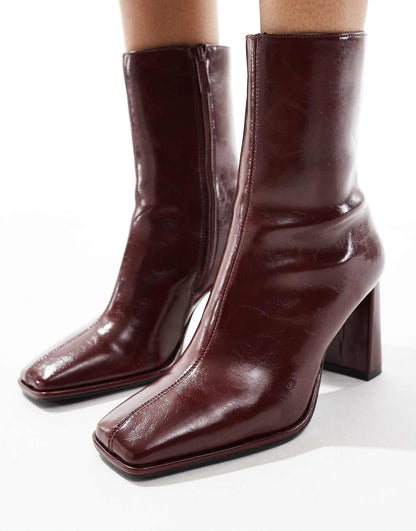 Square Toe Heeled Boot