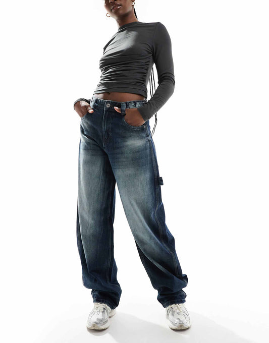 Adjustable Waist Carpenter Jeans