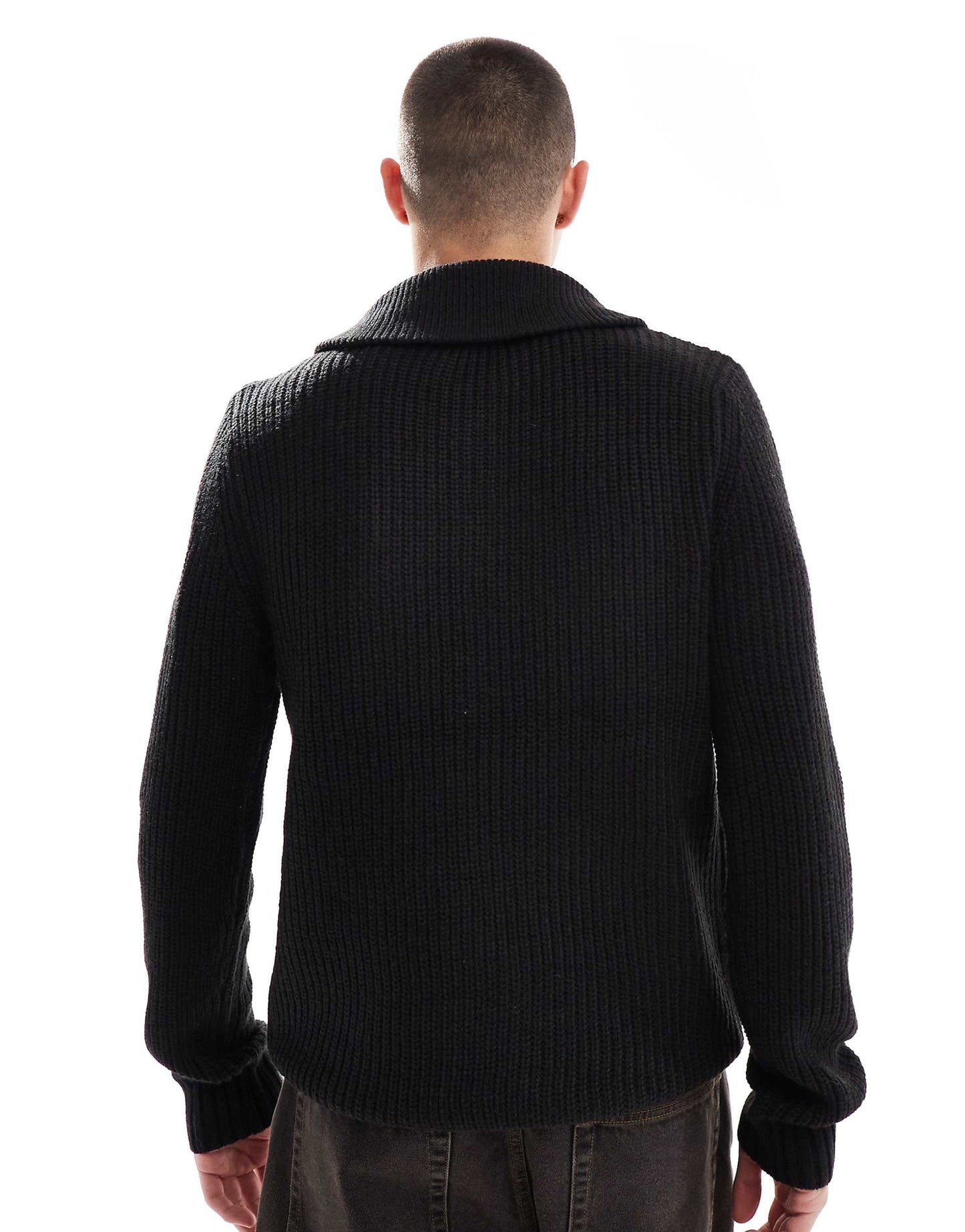 Quarter Zip Funnel Neck Jumper