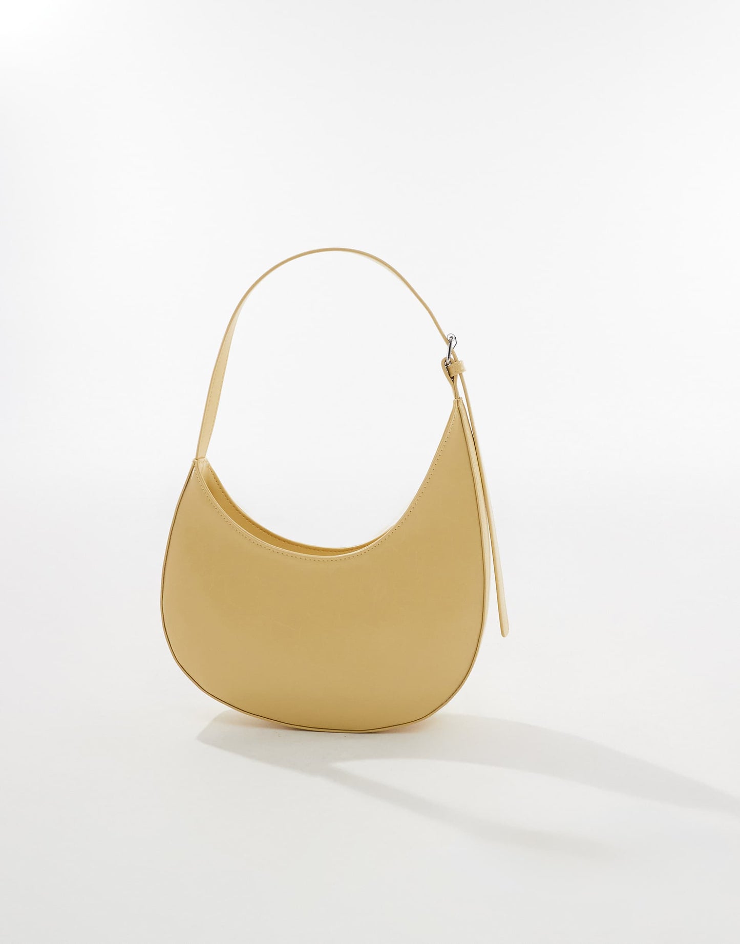 Asymmetric Scoop Shoulder Bag With Buckle Detail