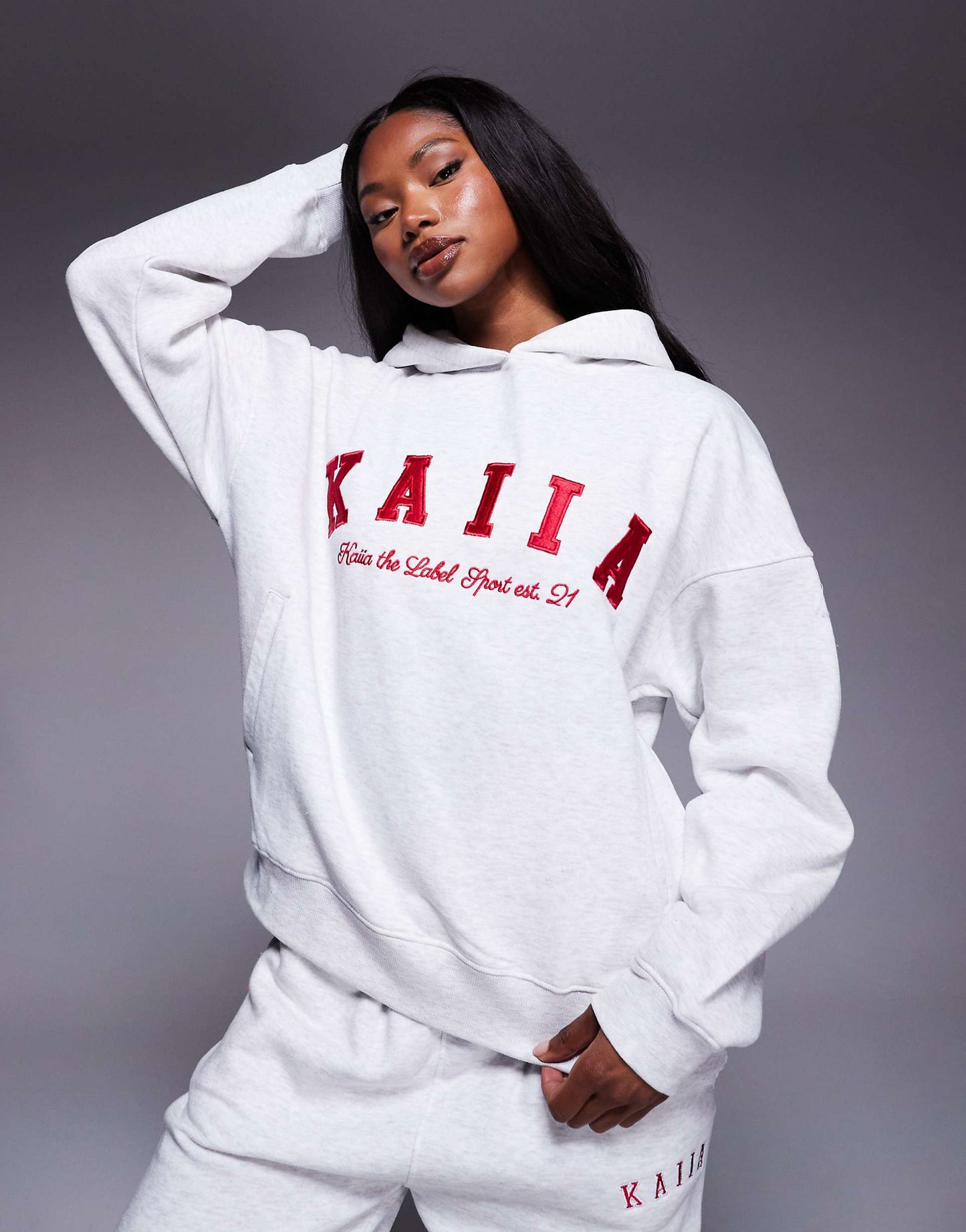 Embroidered Logo Oversized Hoodie Co-Ord