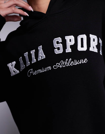 Sport Embroidered Logo Oversized Hoodie