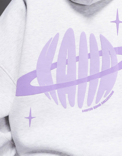 Planet Logo Graphic Back Print Oversized Hoodie
