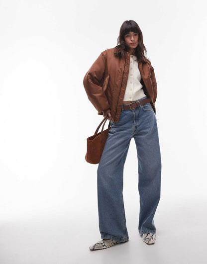Twill Nylon Bomber Jacket