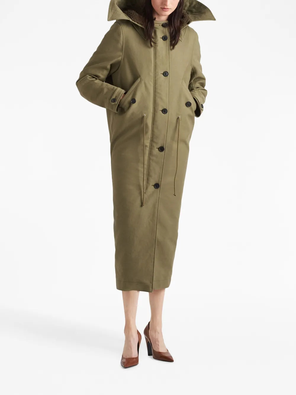 Single-Breasted Satin Coat