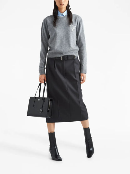 Intarsia-Logo Cashmere Jumper