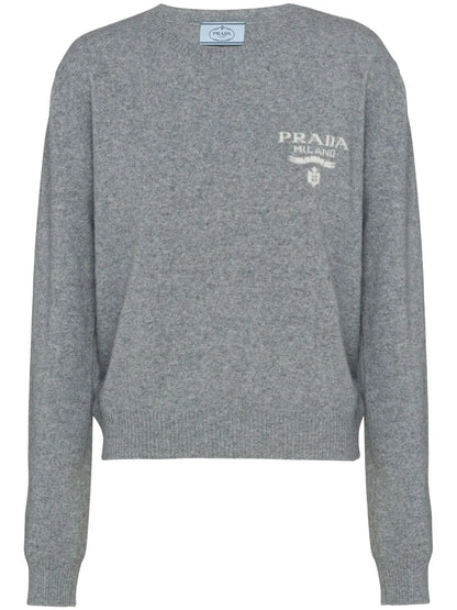 Intarsia-Logo Cashmere Jumper