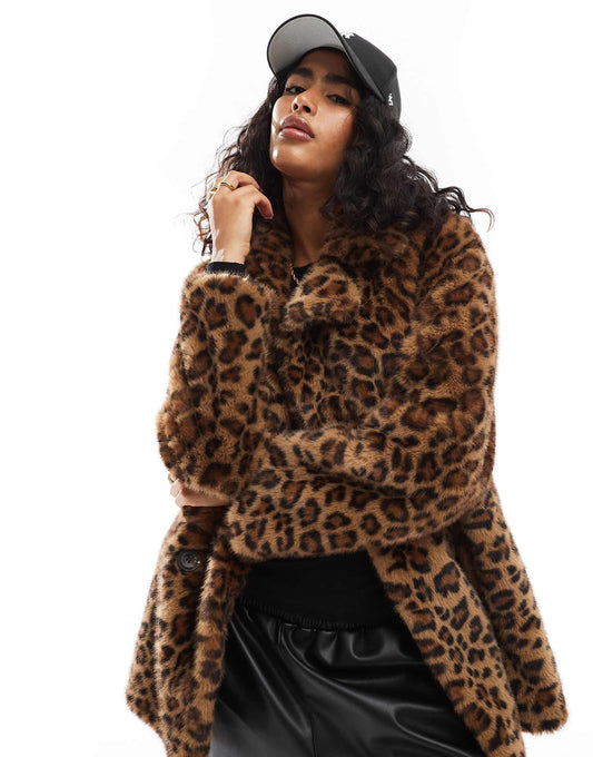 Longline Faux Fur Coat