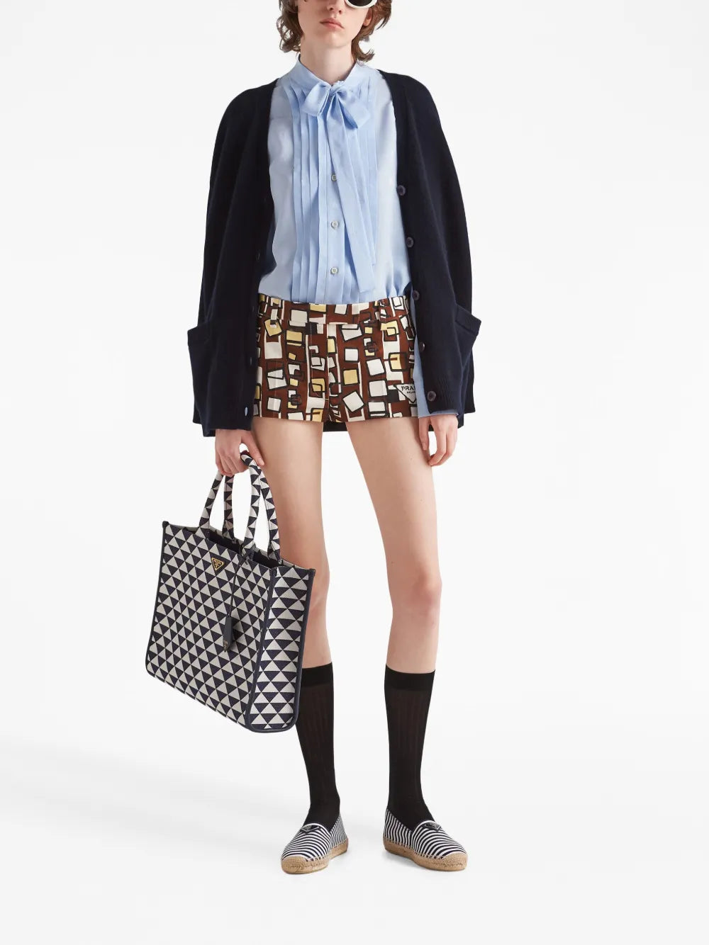 Jacquard Crepe-De-Chine Blouse
