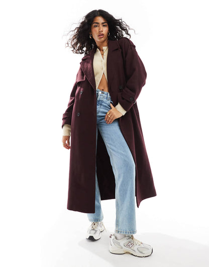 Wool Maxi Trench Coat