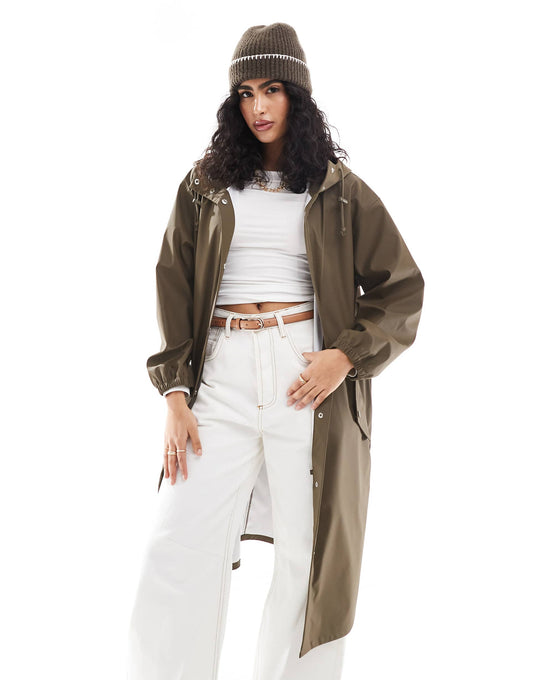 Rubberised Rain Parka Coat