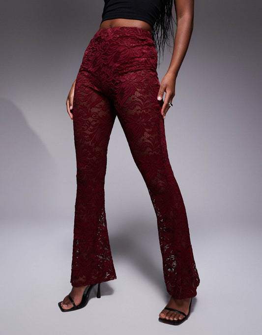 Lace Flare Trousers