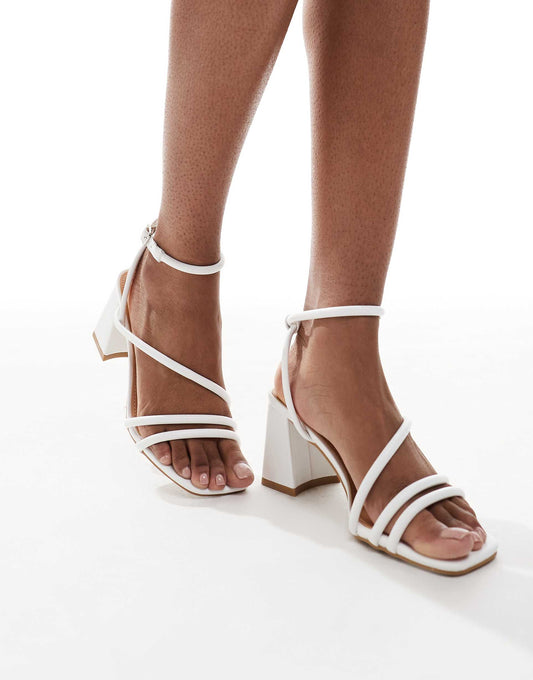 Wide Fit Strappy Block Heeled Sandals