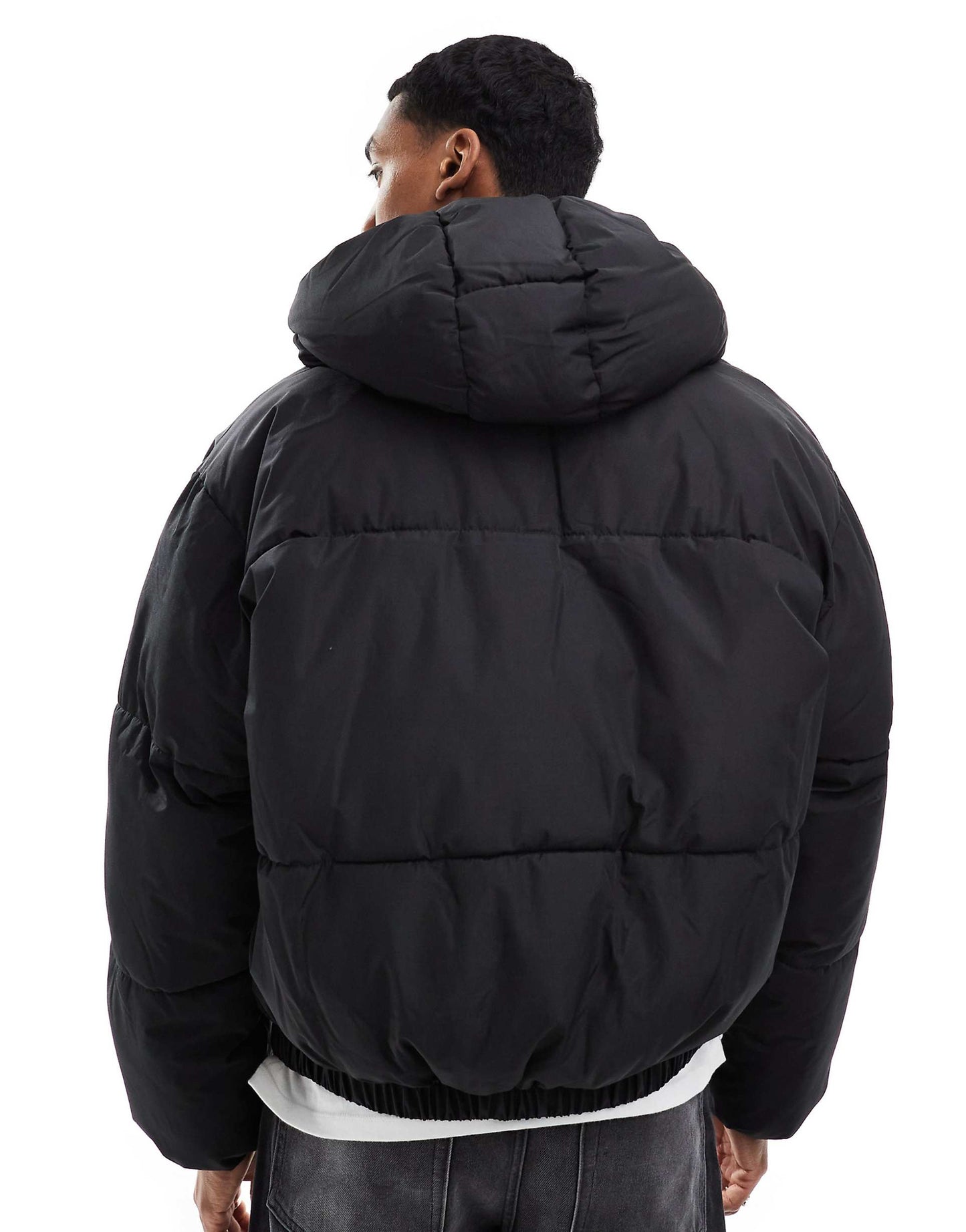 Boxy Puffer Jacket With Hood