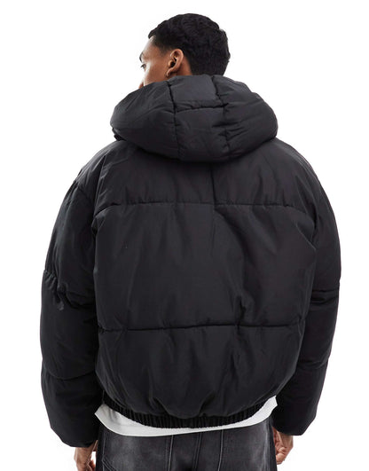 Boxy Puffer Jacket With Hood