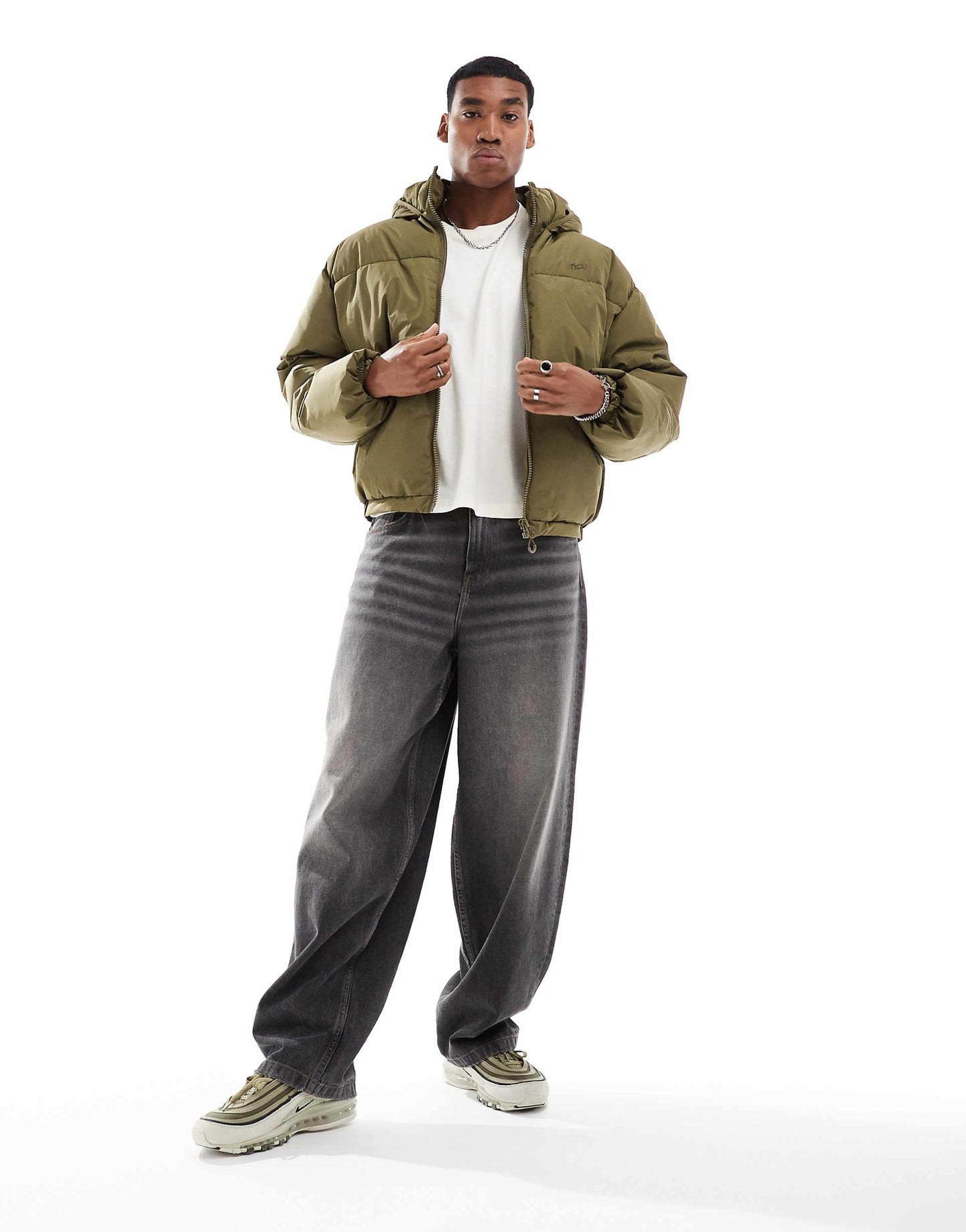 Boxy Puffer Jacket With Hood